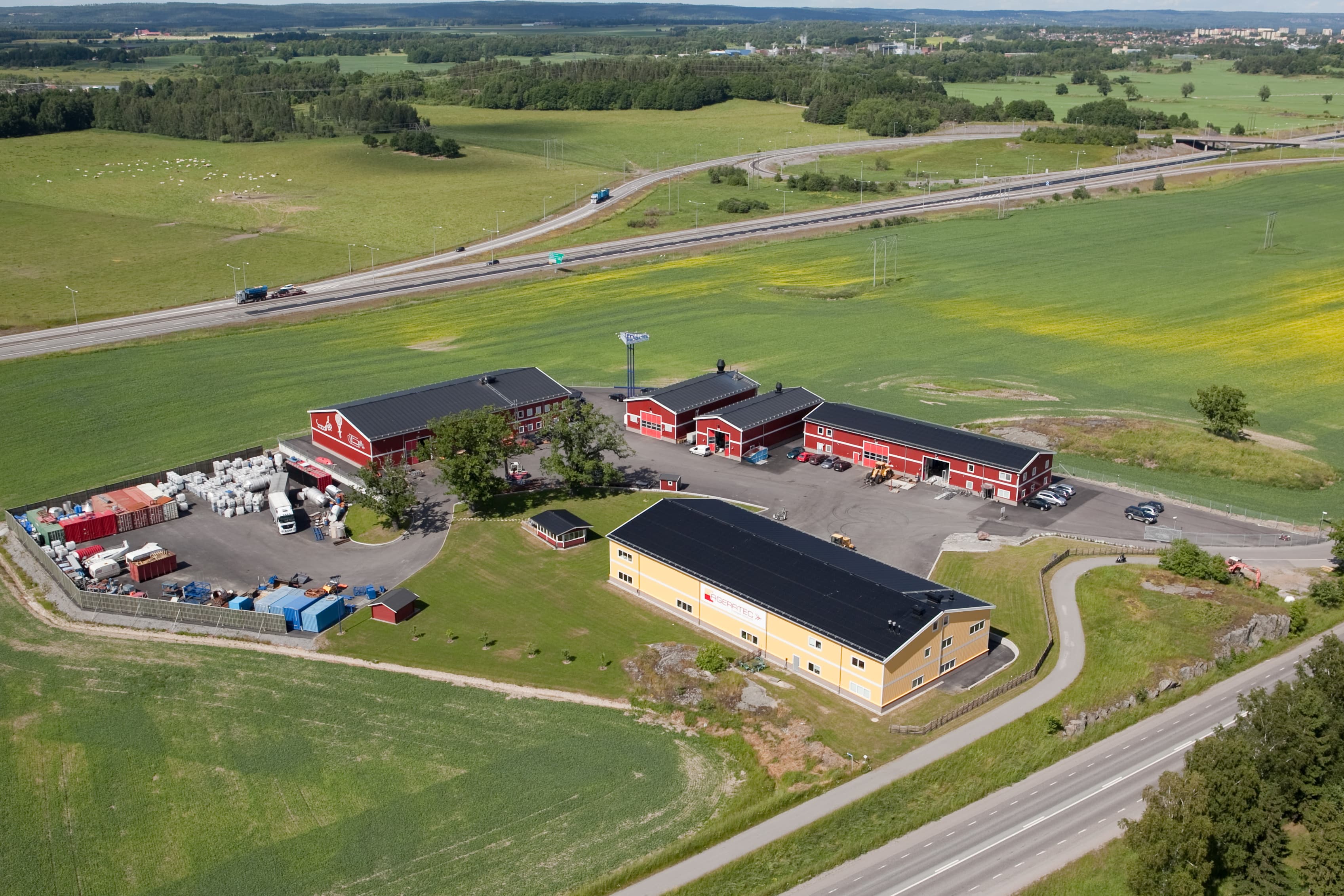 Aerial view of Progatec's facility